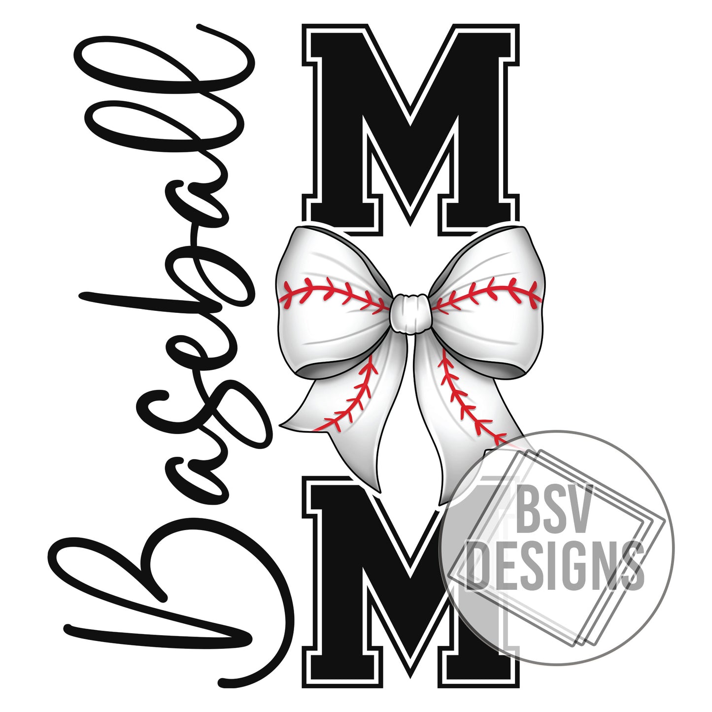 Baseball Mom Bow