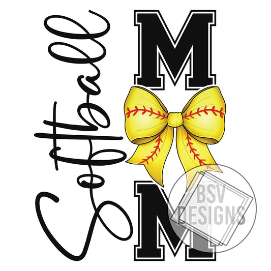 Softball Mom Bow