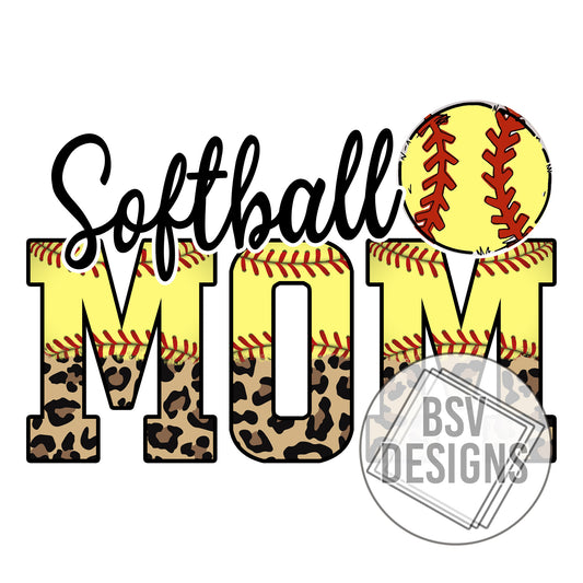 Softball Mom Leopard