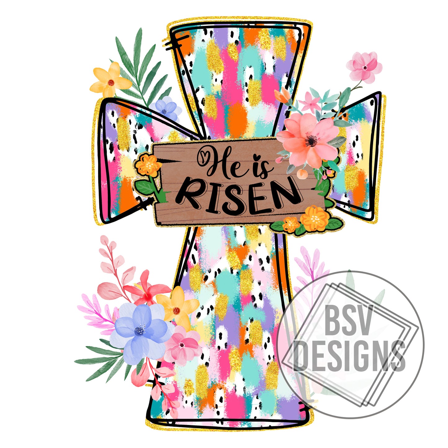 Easter Cross He IS risen