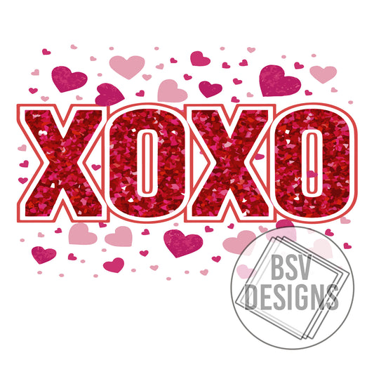XOXO Glitter Faux